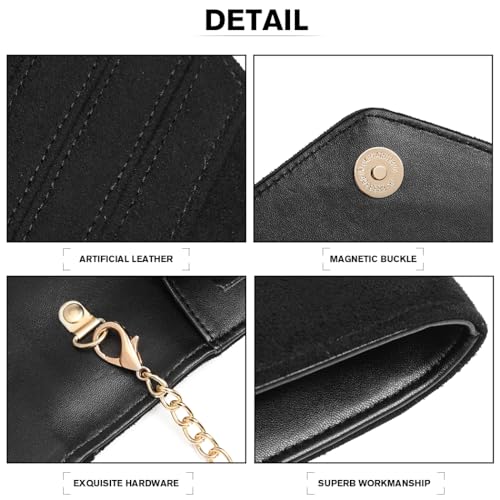 Miss Lulu Black Evening Handbag for Women