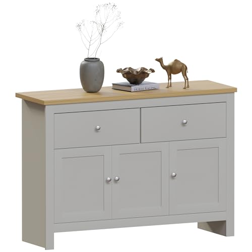 Arlington Grey & Oak Sideboard Buffet Cabinet