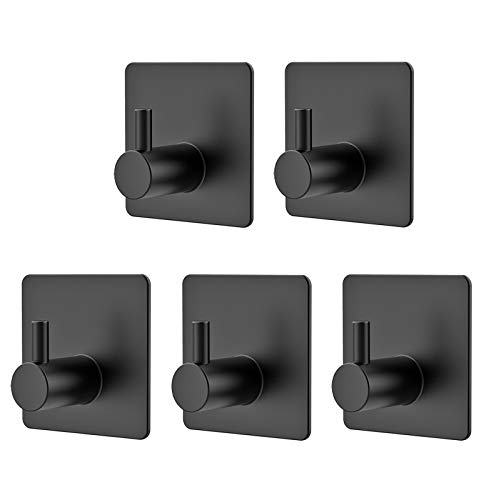 HOMEASY Self-Adhesive Towel Hooks - 5 Pack