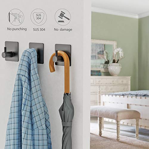 HOMEASY Self-Adhesive Towel Hooks - 5 Pack