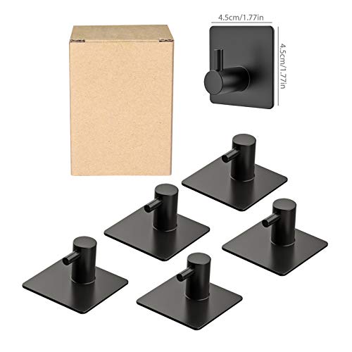 HOMEASY Self-Adhesive Towel Hooks - 5 Pack