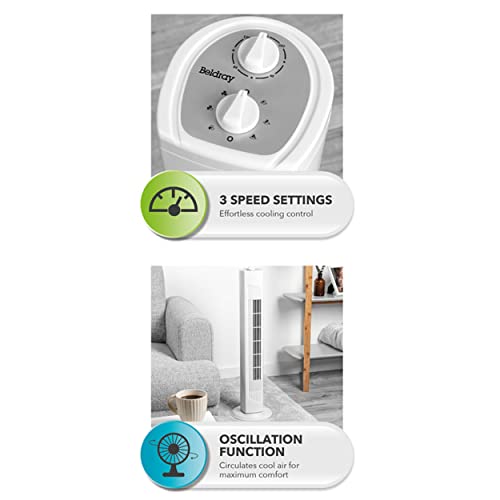 Beldray 32" Oscillating Tower Fan with Timer