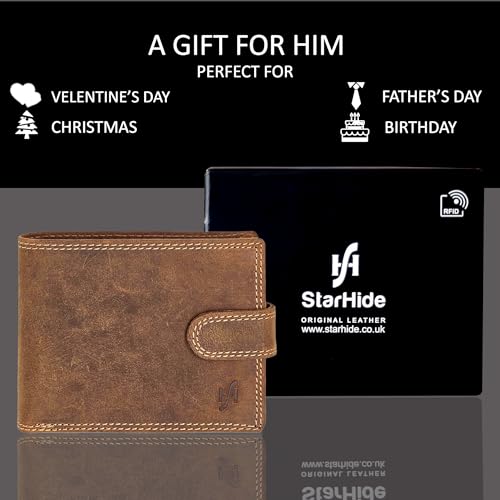Genuine Distressed Leather RFID Wallet for Men
