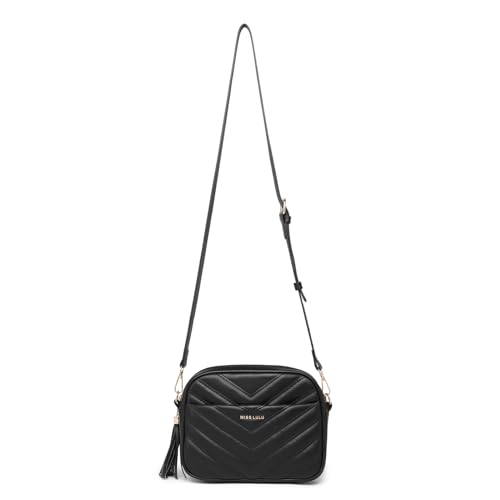 Miss Lulu Women's Adjustable Crossbody Bag – Black