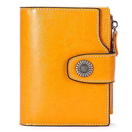 Genuine Leather RFID Blocking Women's Bifold Wallet