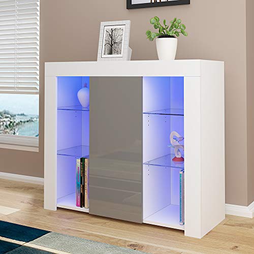 Panana LED High Gloss Sideboard Storage Cabinet