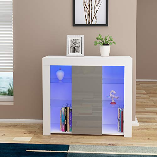 Panana LED High Gloss Sideboard Storage Cabinet