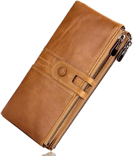 Genuine Leather Women's RFID Bifold Wallet Purse