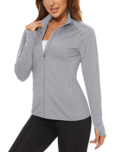 TACVASEN Women's Quick Dry Hiking Zip Jacket