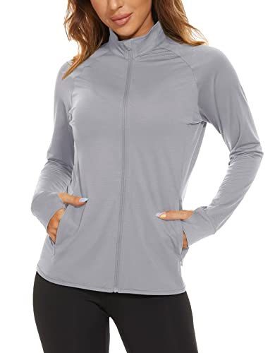 TACVASEN Women's Quick Dry Hiking Zip Jacket