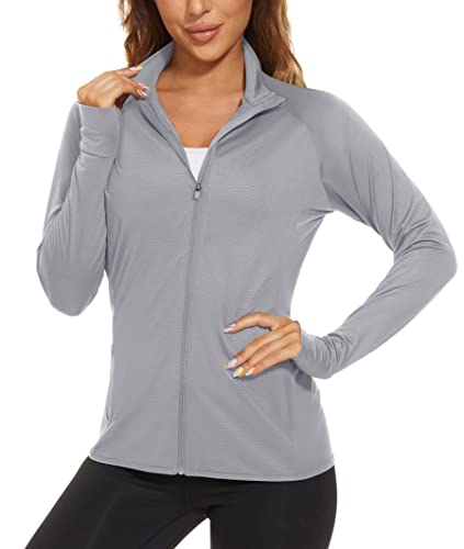 TACVASEN Women's Quick Dry Hiking Zip Jacket