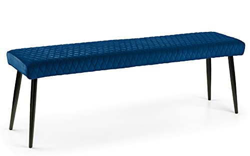 Julian Bowen Luxe Low Bench in Blue
