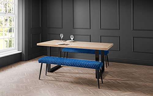 Julian Bowen Luxe Low Bench in Blue