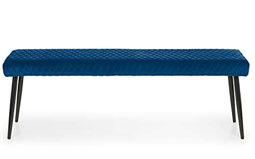 Julian Bowen Luxe Low Bench in Blue