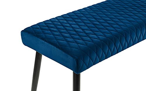 Julian Bowen Luxe Low Bench in Blue