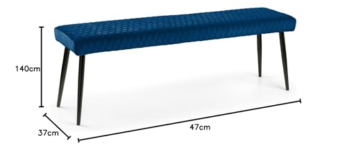 Julian Bowen Luxe Low Bench in Blue