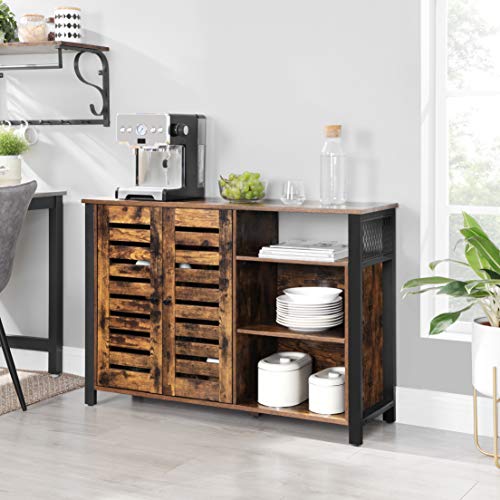 Industrial-Style Storage Cabinet with Adjustable Shelves
