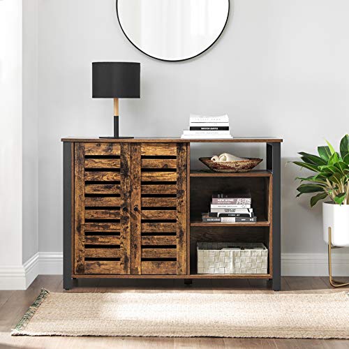 Industrial-Style Storage Cabinet with Adjustable Shelves