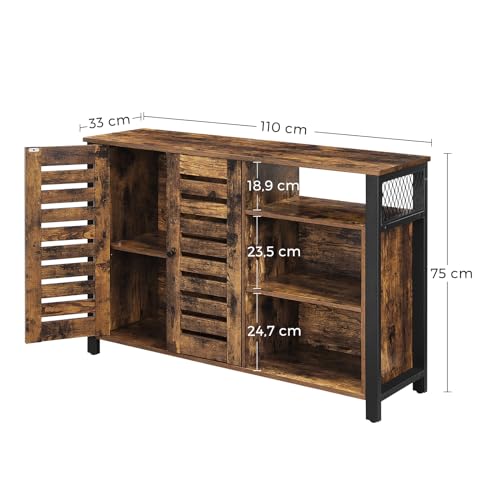 Industrial-Style Storage Cabinet with Adjustable Shelves