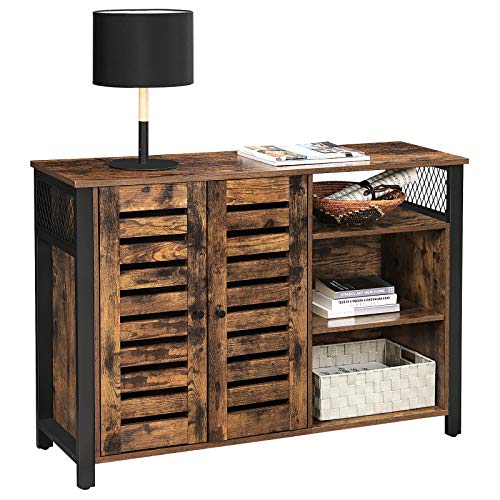 Industrial-Style Storage Cabinet with Adjustable Shelves