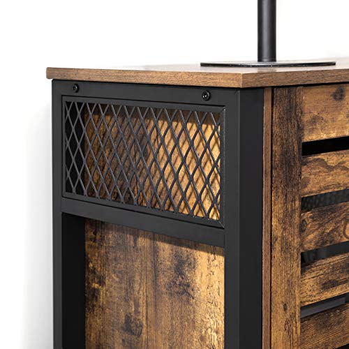 Industrial-Style Storage Cabinet with Adjustable Shelves