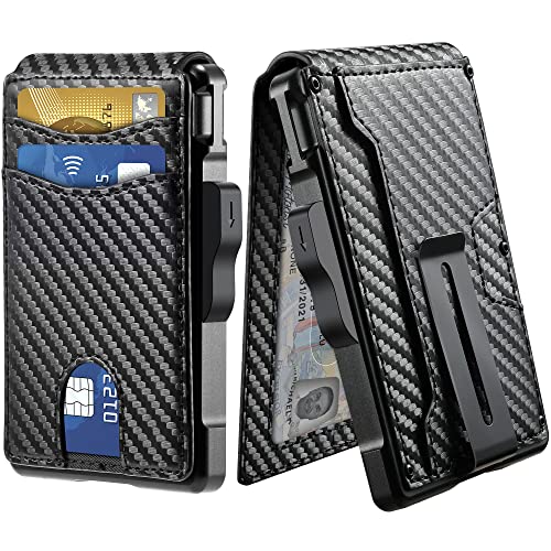 Tisoutec Slim RFID Men's Wallet with Money Clip
