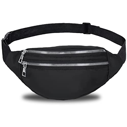 Stylish Black Bum Bag with Adjustable Strap