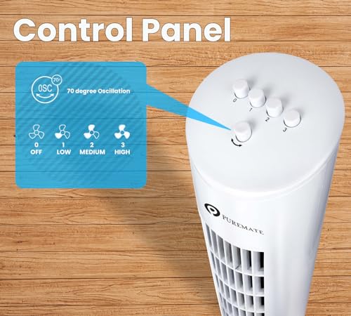 PureMate 31-Inch Oscillating Tower Fan with Aroma