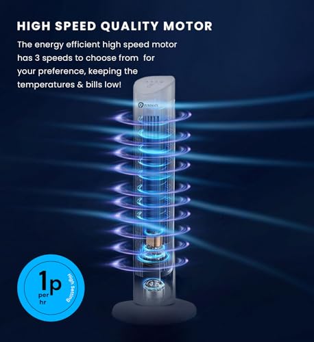 PureMate 31-Inch Oscillating Tower Fan with Aroma
