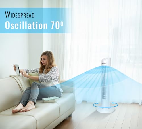 PureMate 31-Inch Oscillating Tower Fan with Aroma