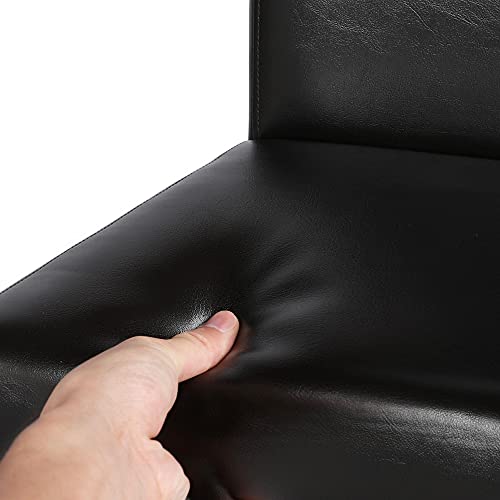 Yaheetech Set of 4 Black Faux Leather Dining Chairs