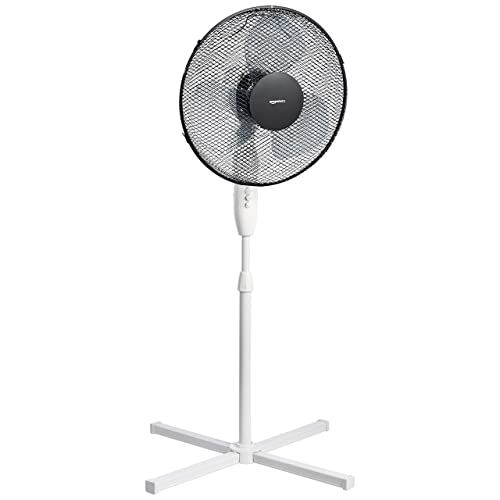 Amazon Basics 3-Speed Oscillating Floor Fan, Black