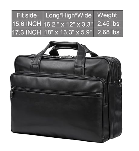 Seyfocnia Leather 15.6" Laptop Messenger Bag