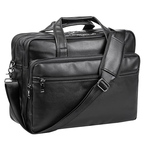 Seyfocnia Leather 15.6" Laptop Messenger Bag
