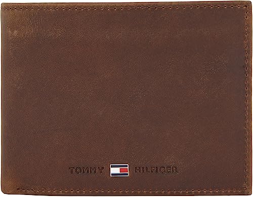 Tommy Hilfiger Men's Brown Wallet with Coin Pocket