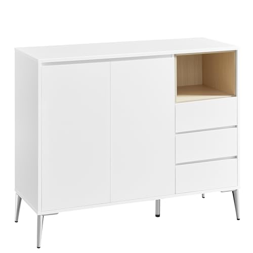 Modern Cloud White Sideboard with Adjustable Shelf