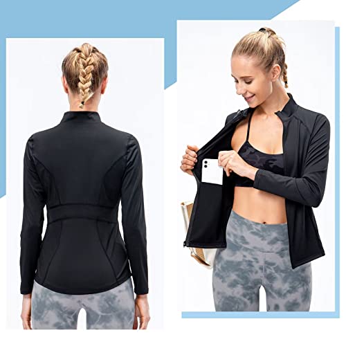 Women's Lightweight Full Zip Running Jacket with Pockets