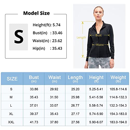 Women's Lightweight Full Zip Running Jacket with Pockets