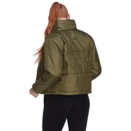 adidas Women's Olive 3 Stripes Midweight Jacket