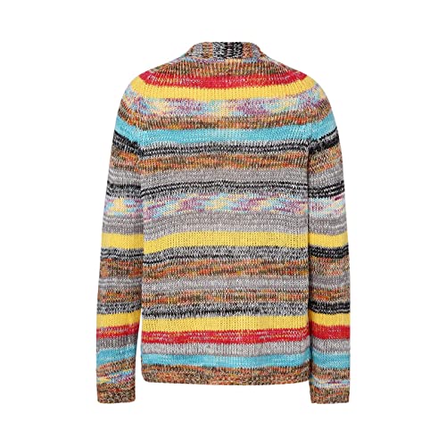 FeMereina Women’s Rainbow Striped Knit Cardigan