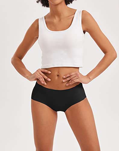 INNERSY Women's Seamless Black Microfibre Knickers - 3 Pack