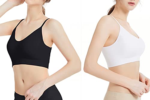 Comfyin Women's Seamless Yoga Bralette 3-Pack