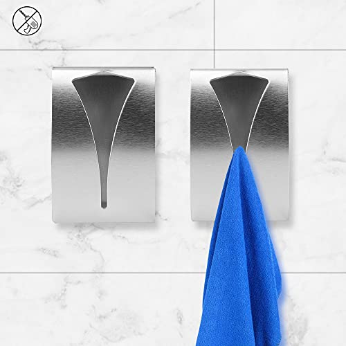4-Piece Self-Adhesive Stainless Steel Towel Hook Set