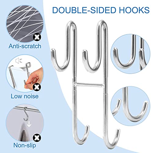 Vibbang 2-Pack Stainless Steel Shower Door Hooks