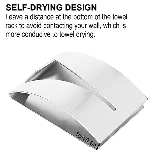 4-Piece Self-Adhesive Stainless Steel Towel Hook Set