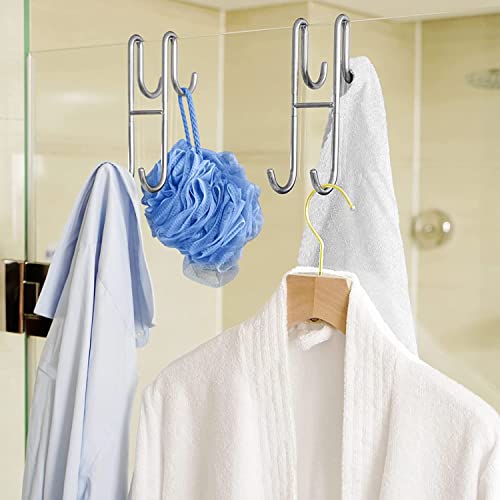 Vibbang 2-Pack Stainless Steel Shower Door Hooks