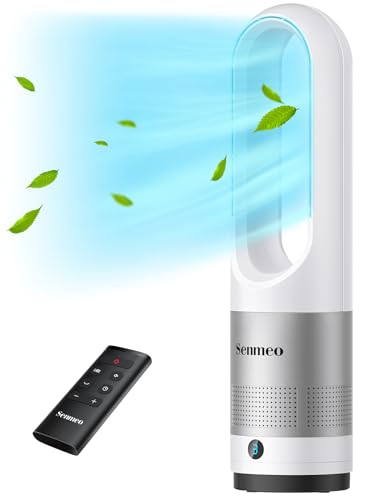 Senmeo 22-Inch Bladeless Tower Fan with Remote