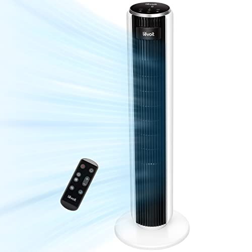 LEVOIT Quiet Bladeless Tower Fan with Remote