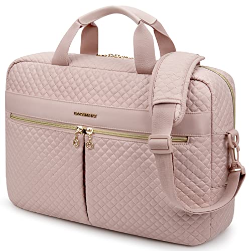 Bagsmart 17.3" Laptop Briefcase for Women - Pink