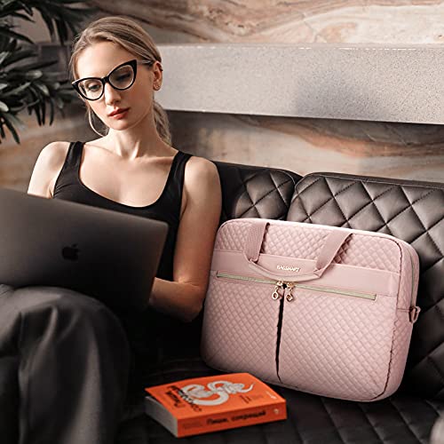 Bagsmart 17.3" Laptop Briefcase for Women - Pink